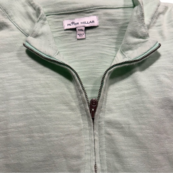 Ⓜ️ Mint Green XXL Peter Millar 1/2 Zip ⛳️🏌🏻♂️- 100% of The softest cotton! - Picture 4 of 7